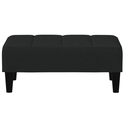 Voetenbank 77X55X31 Cm Fluweel Zwart