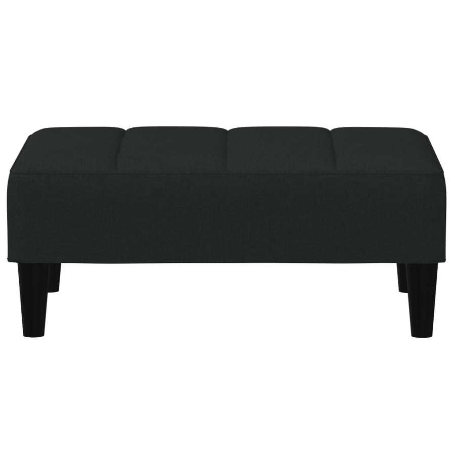 Voetenbank 77X55X31 Cm Fluweel Zwart
