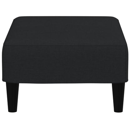 Voetenbank 77X55X31 Cm Fluweel Zwart