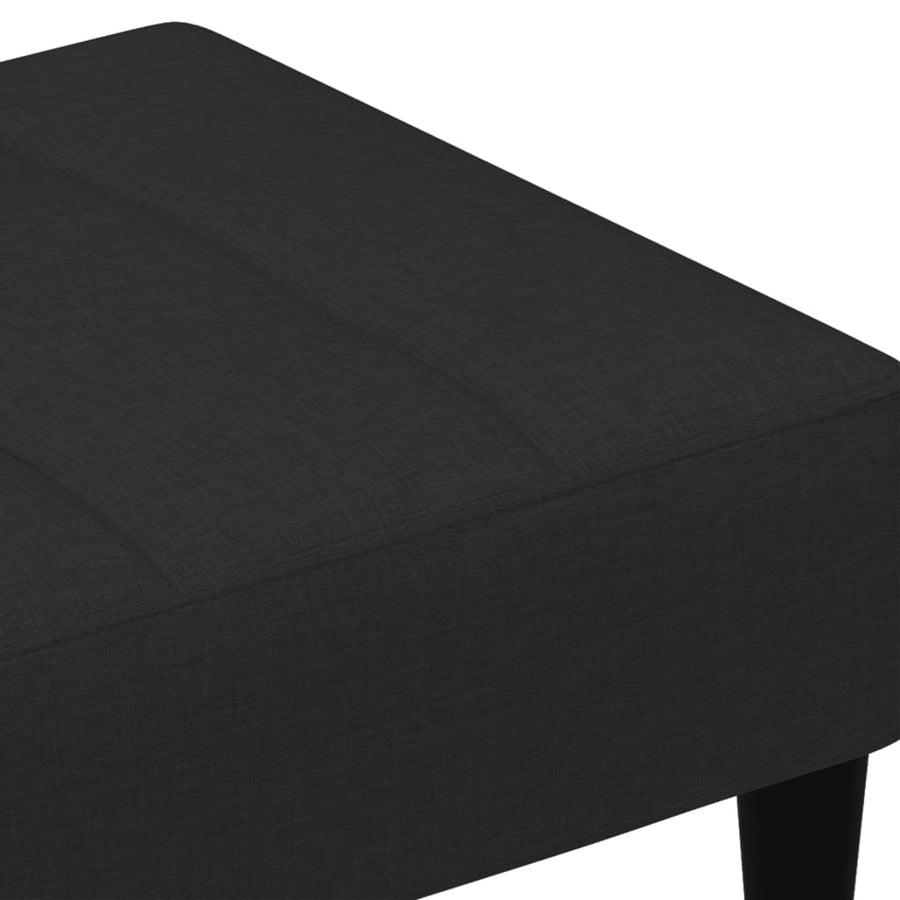 Voetenbank 77X55X31 Cm Fluweel Zwart