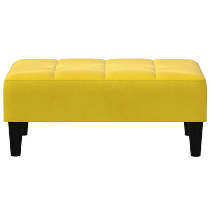 Voetenbank 77x55x31 cm fluweel geel