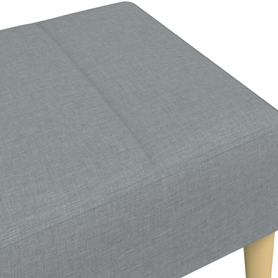 Voetenbank 77X55X31 Cm Stof Lichtgrijs