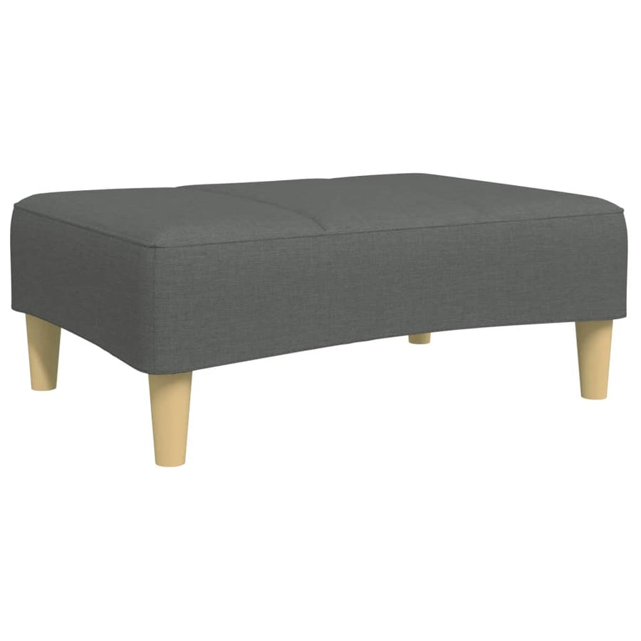 Voetenbank 77X55X31 Cm Stof Donkergrijs