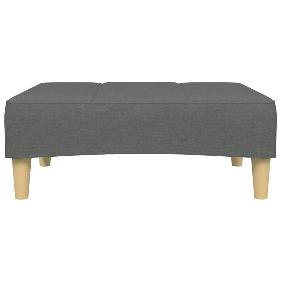 Voetenbank 77X55X31 Cm Stof Donkergrijs