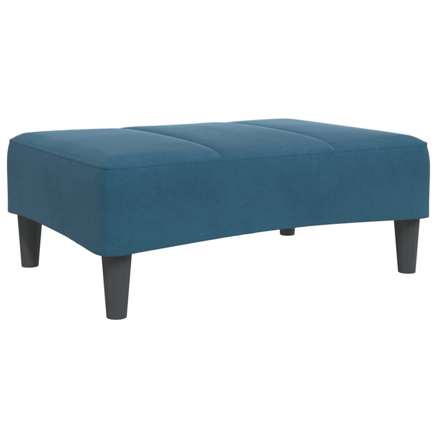 Voetenbank 77x55x31 cm fluweel blauw