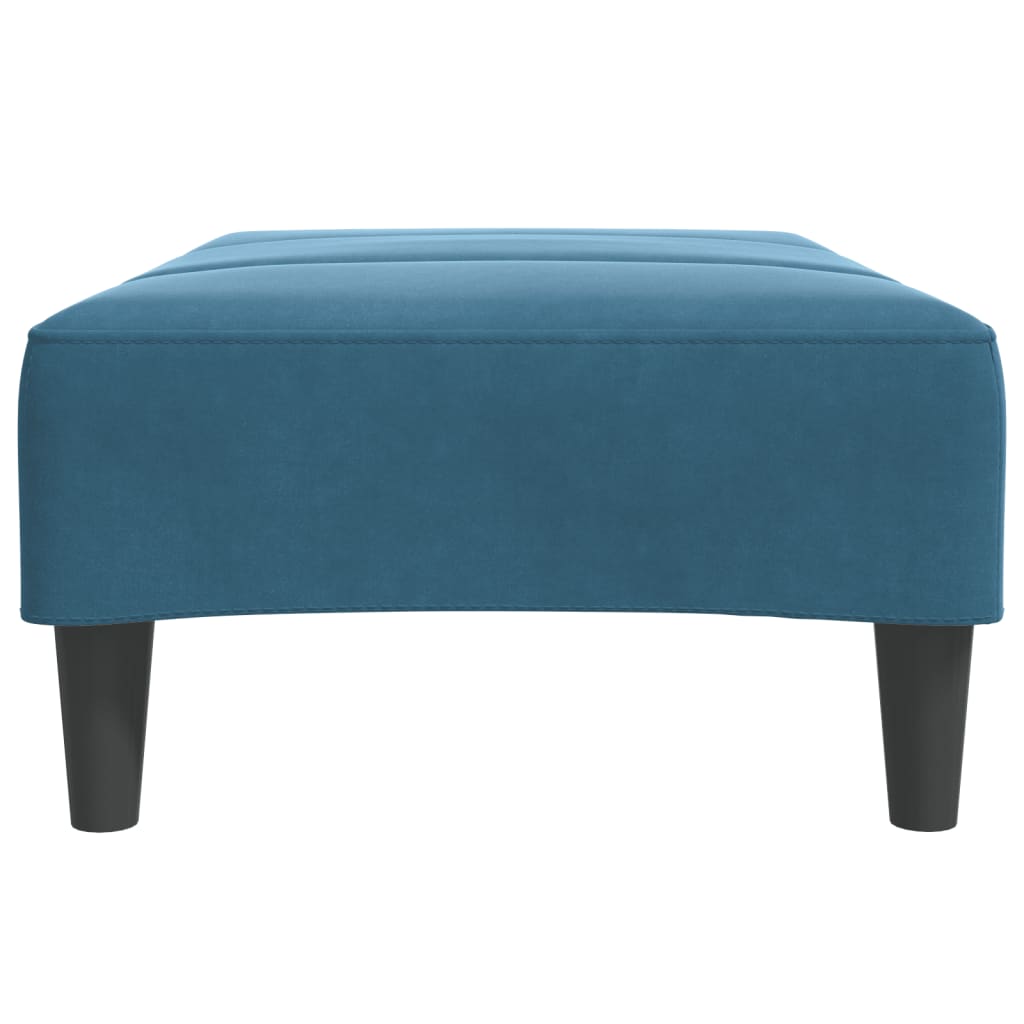 Voetenbank 77x55x31 cm fluweel blauw
