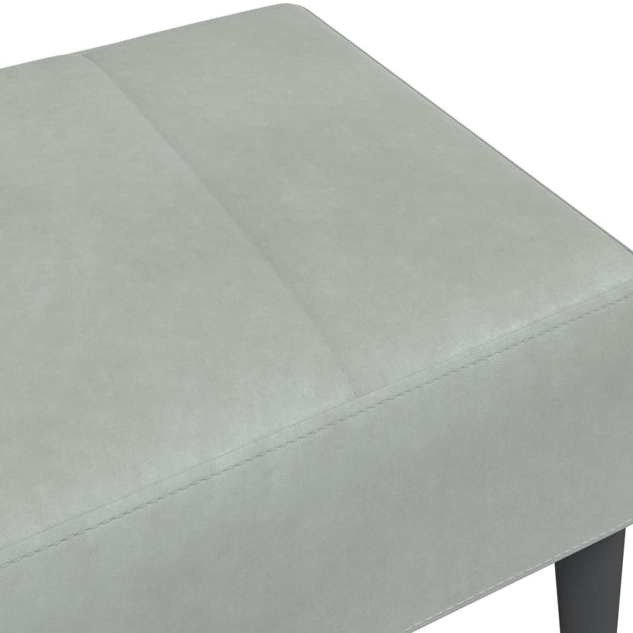 Voetenbank 77X55X31 Cm Fluweel Lichtgrijs
