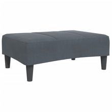 Voetenbank 77X55X31 Cm Fluweel Donkergrijs
