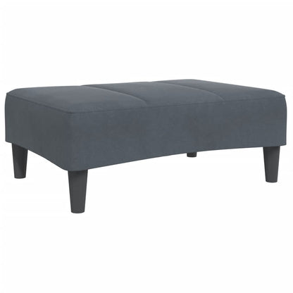 Voetenbank 77X55X31 Cm Fluweel Donkergrijs