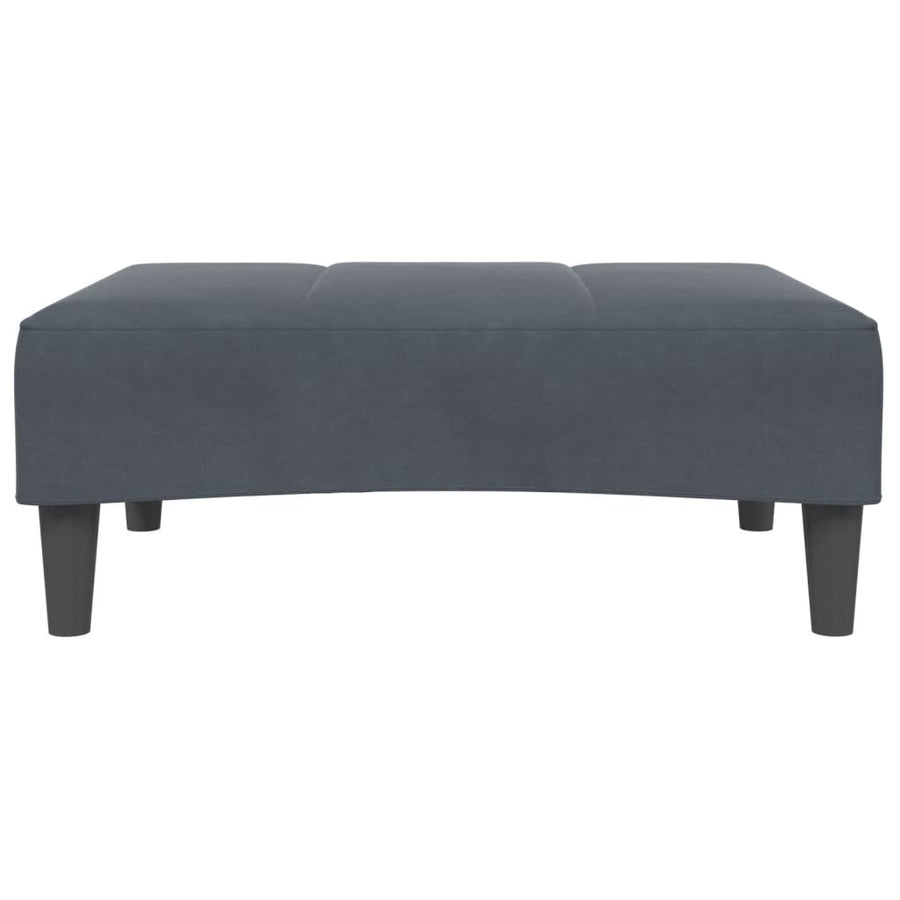 Voetenbank 77X55X31 Cm Fluweel Donkergrijs