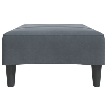 Voetenbank 77X55X31 Cm Fluweel Donkergrijs