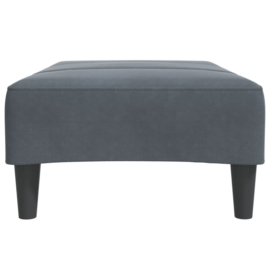 Voetenbank 77X55X31 Cm Fluweel Donkergrijs