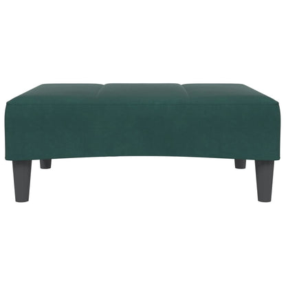 Voetenbank 77x55x31 cm fluweel donkergroen