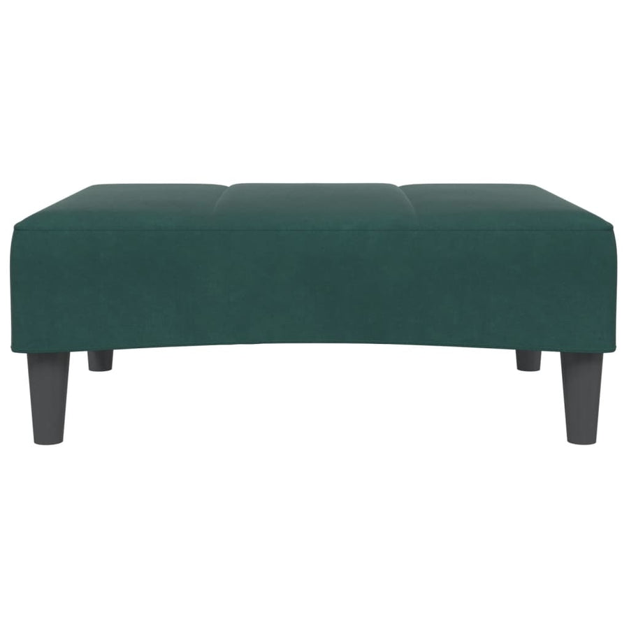 Voetenbank 77x55x31 cm fluweel donkergroen