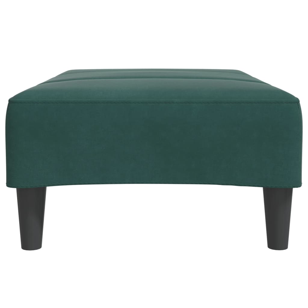 Voetenbank 77x55x31 cm fluweel donkergroen