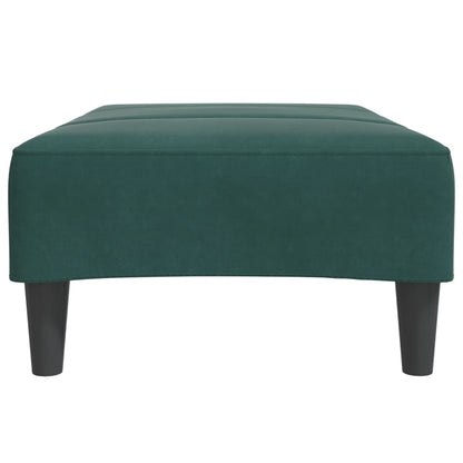 Voetenbank 77x55x31 cm fluweel donkergroen