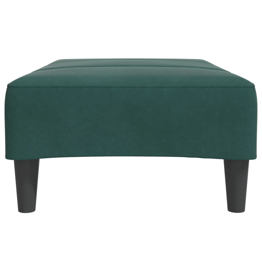 Voetenbank 77x55x31 cm fluweel donkergroen