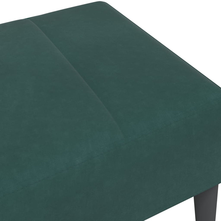 Voetenbank 77x55x31 cm fluweel donkergroen