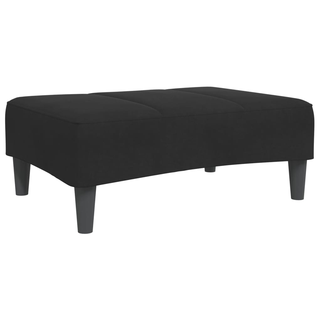 Voetenbank 77x55x31 cm fluweel zwart