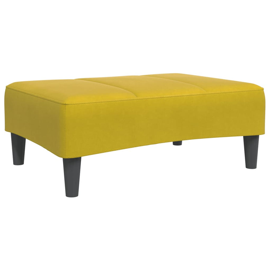 Voetenbank 77x55x31 cm fluweel geel