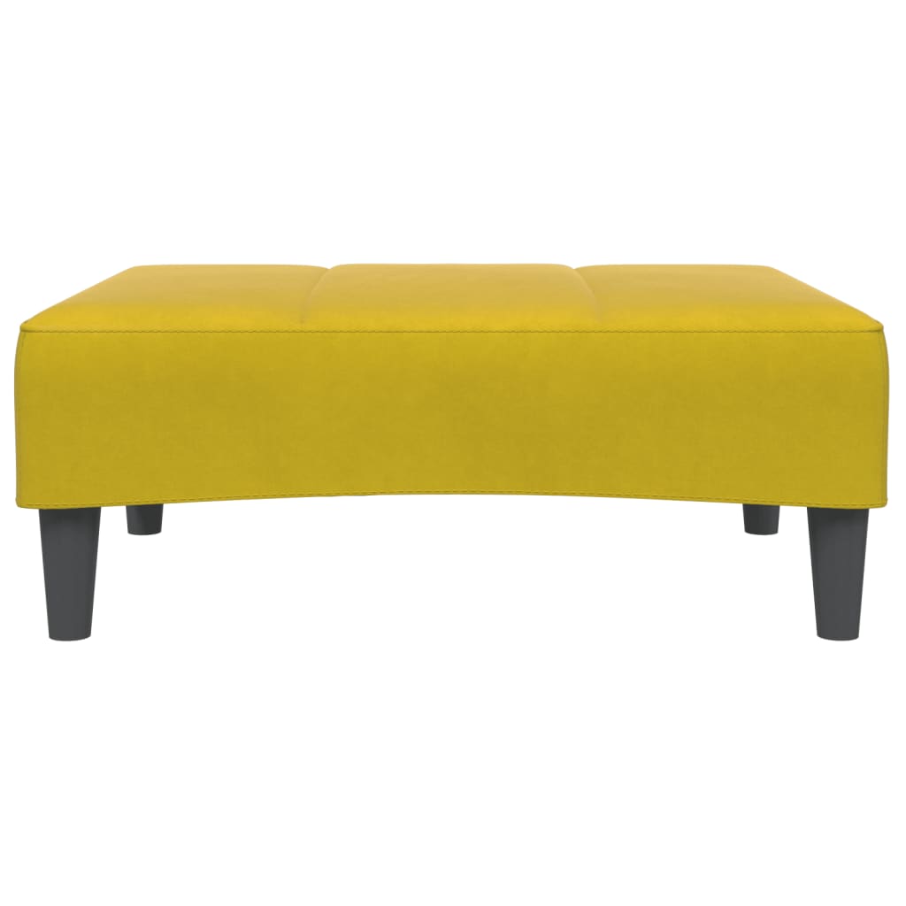 Voetenbank 77x55x31 cm fluweel geel