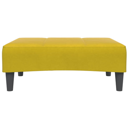 Voetenbank 77x55x31 cm fluweel geel