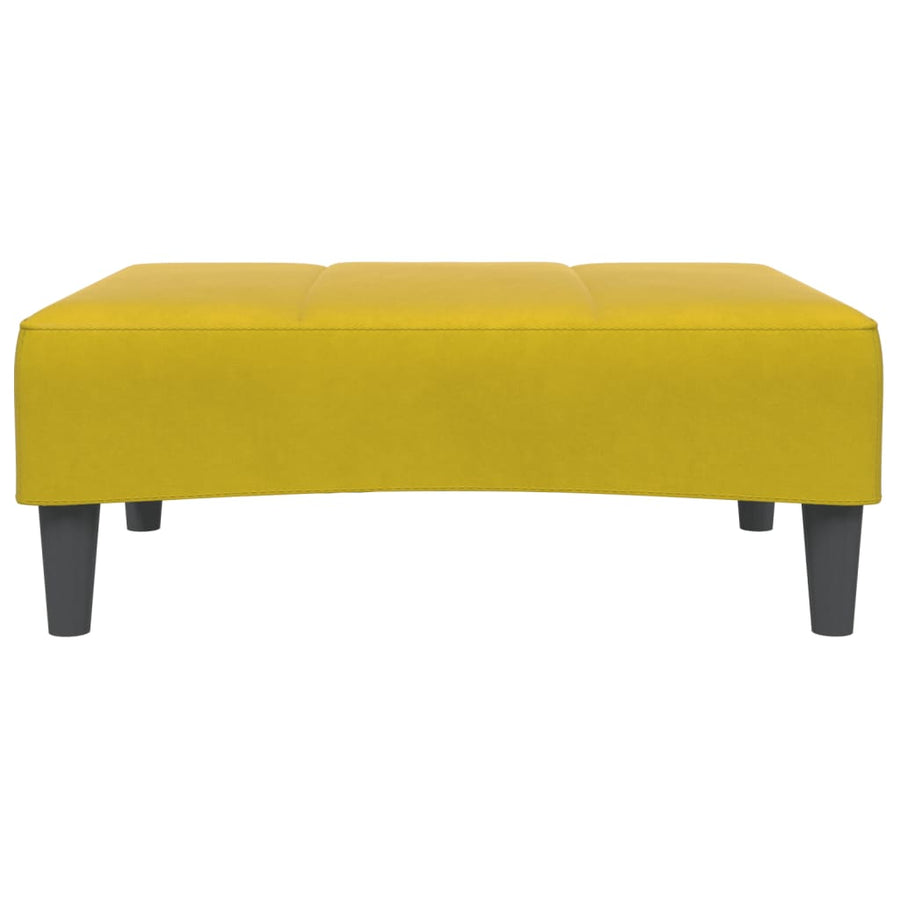 Voetenbank 77x55x31 cm fluweel geel