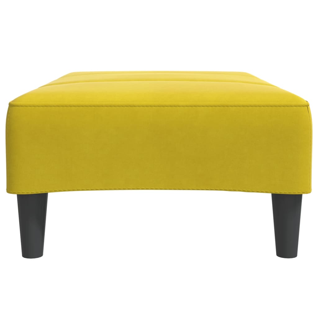 Voetenbank 77x55x31 cm fluweel geel