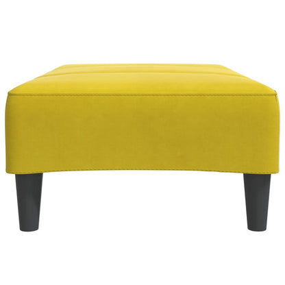 Voetenbank 77x55x31 cm fluweel geel
