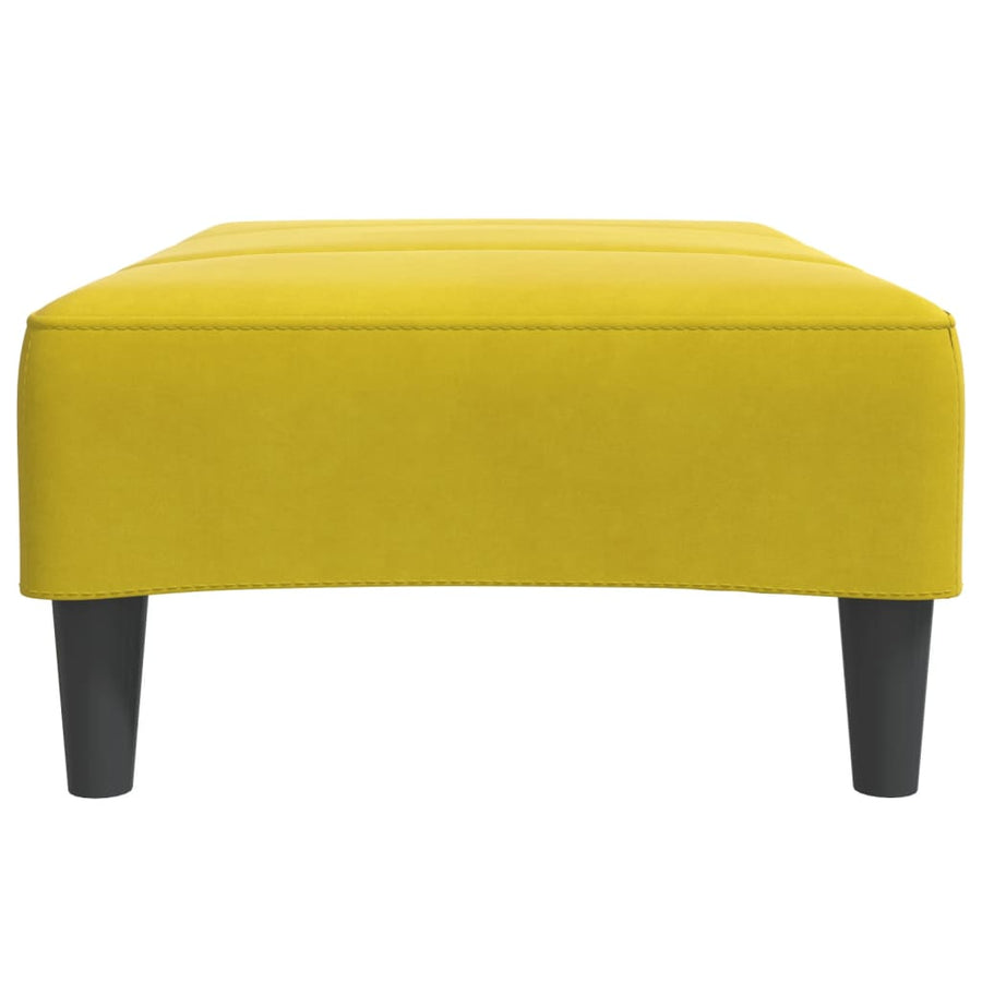 Voetenbank 77x55x31 cm fluweel geel