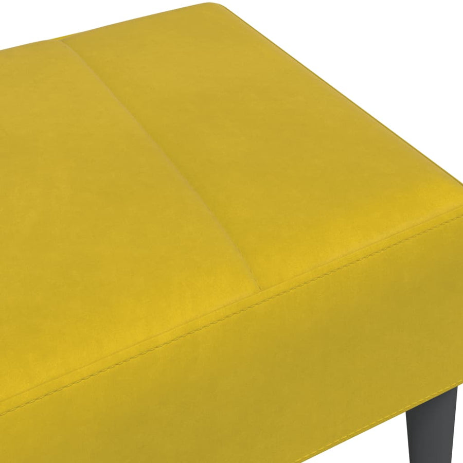 Voetenbank 77x55x31 cm fluweel geel