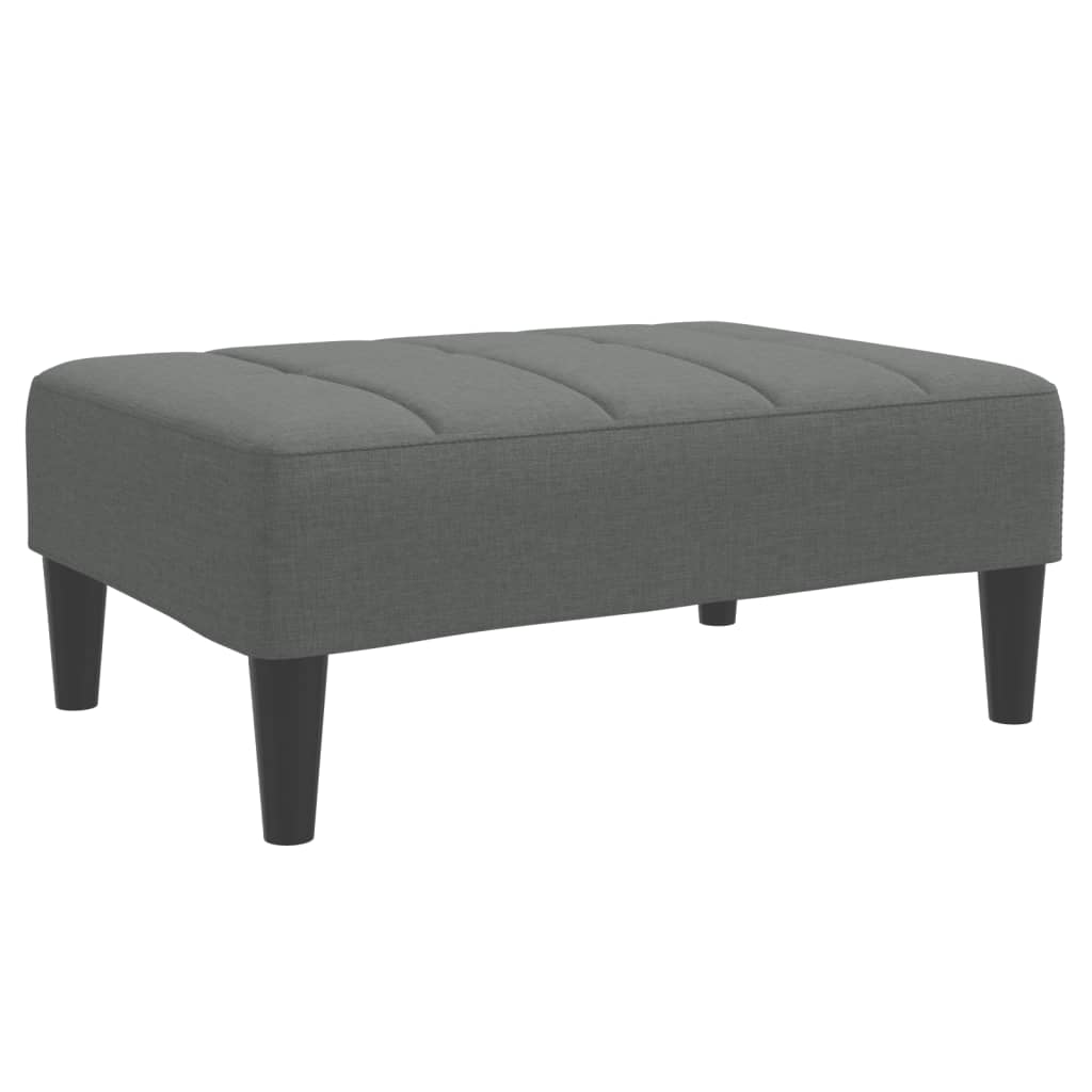 Voetenbank 77X55X31 Cm Stof Donkergrijs