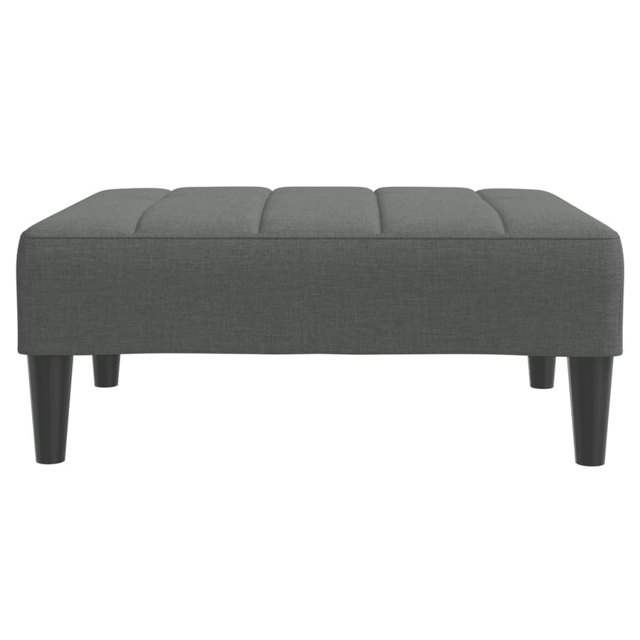 Voetenbank 77X55X31 Cm Stof Donkergrijs