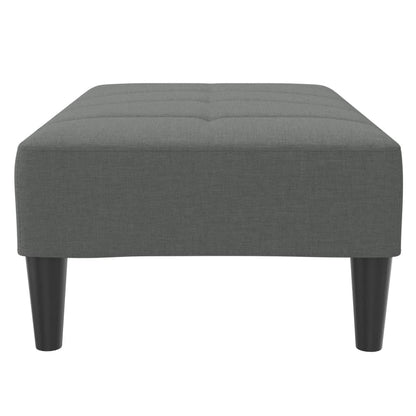 Voetenbank 77X55X31 Cm Stof Donkergrijs