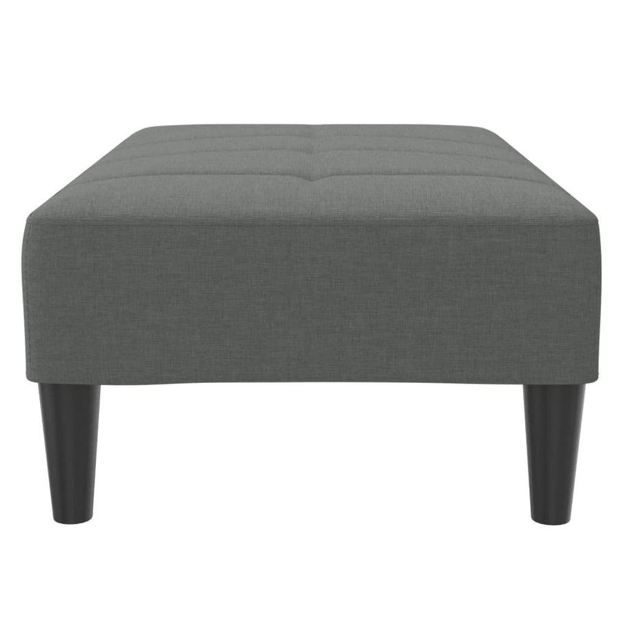 Voetenbank 77X55X31 Cm Stof Donkergrijs