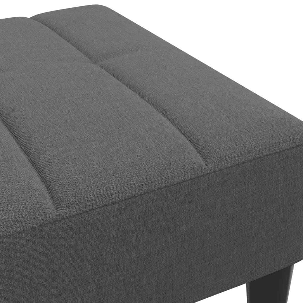 Voetenbank 77X55X31 Cm Stof Donkergrijs