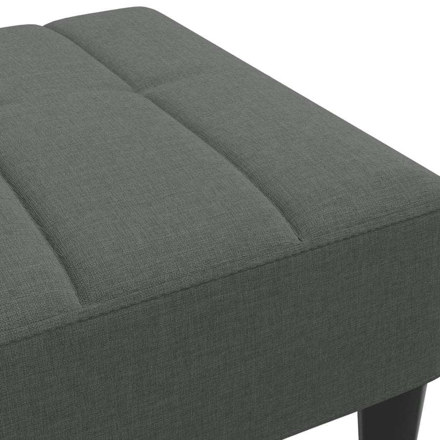 Voetenbank 77X55X31 Cm Stof Donkergrijs
