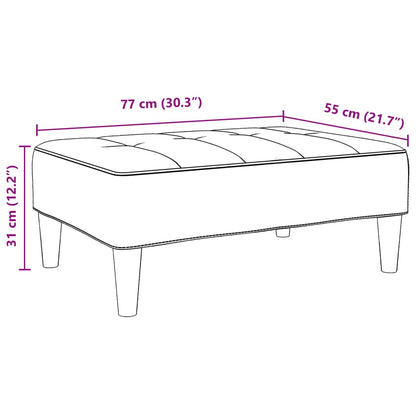 Voetenbank 77X55X31 Cm Stof Donkergrijs