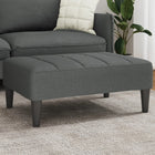 Footstool 77x55x31 cm fabric dark grey