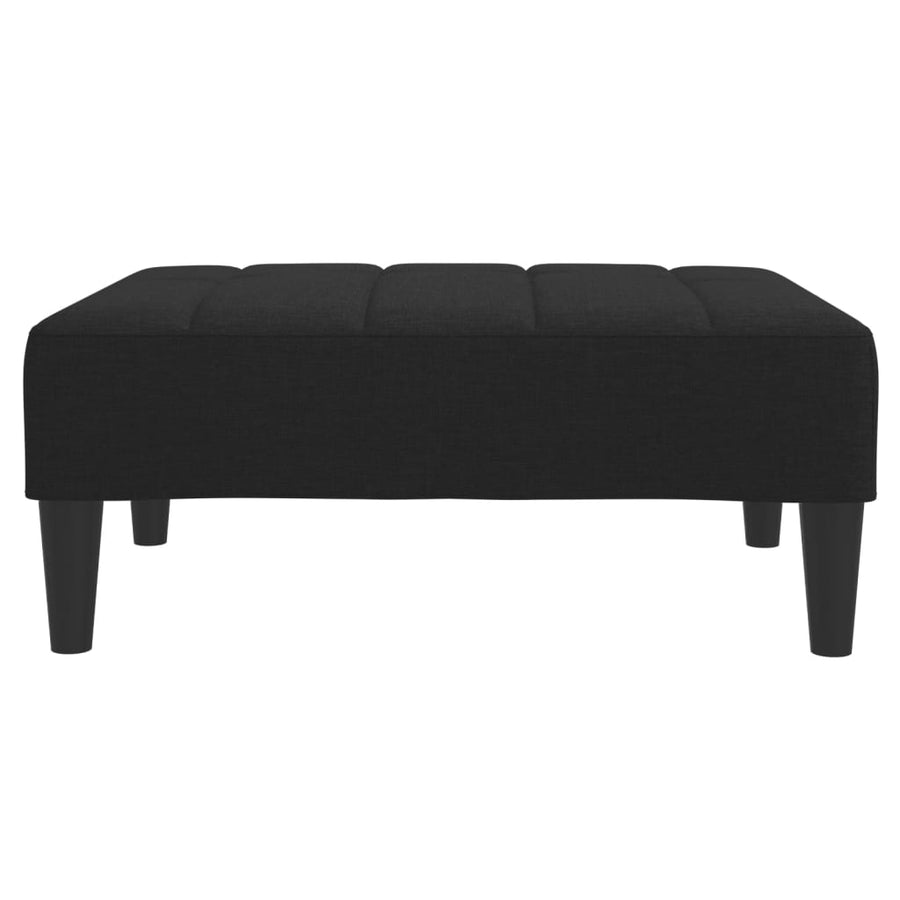 Voetenbank 77x55x31 cm stof zwart