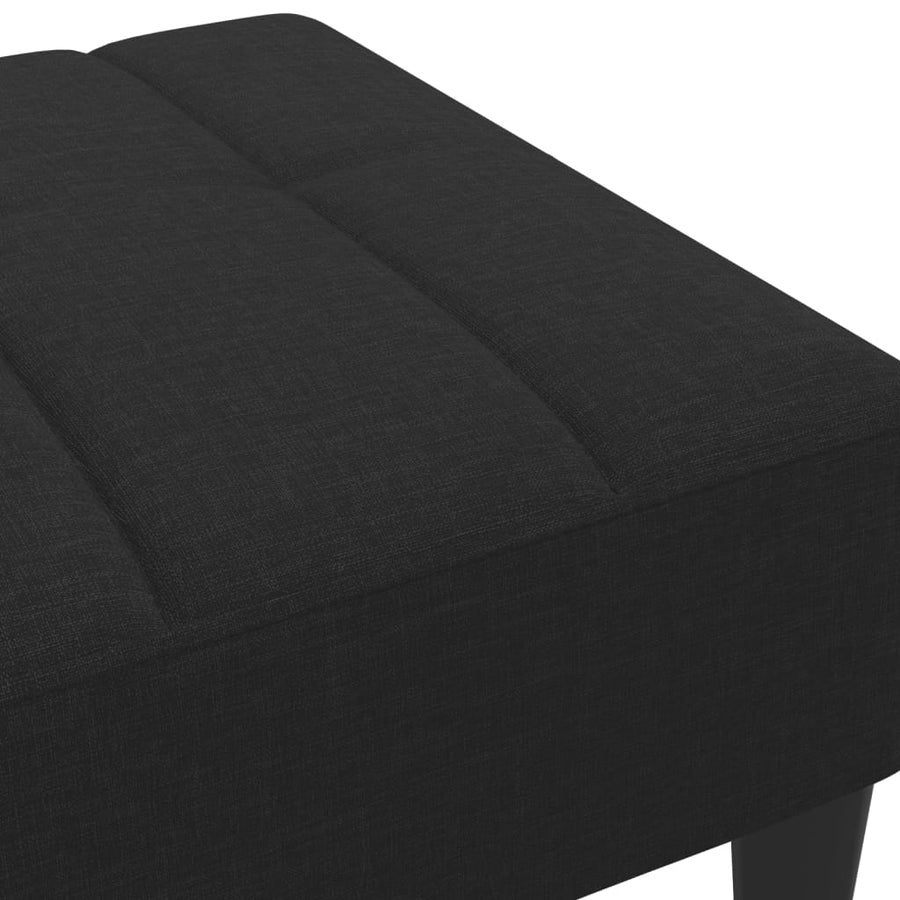 Voetenbank 77x55x31 cm stof zwart