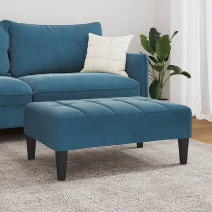 Voetenbank 77x55x31 cm fluweel blauw