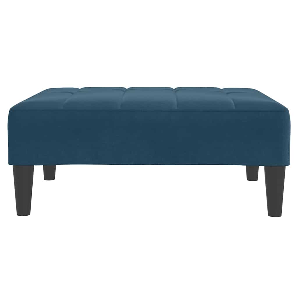 Voetenbank 77x55x31 cm fluweel blauw