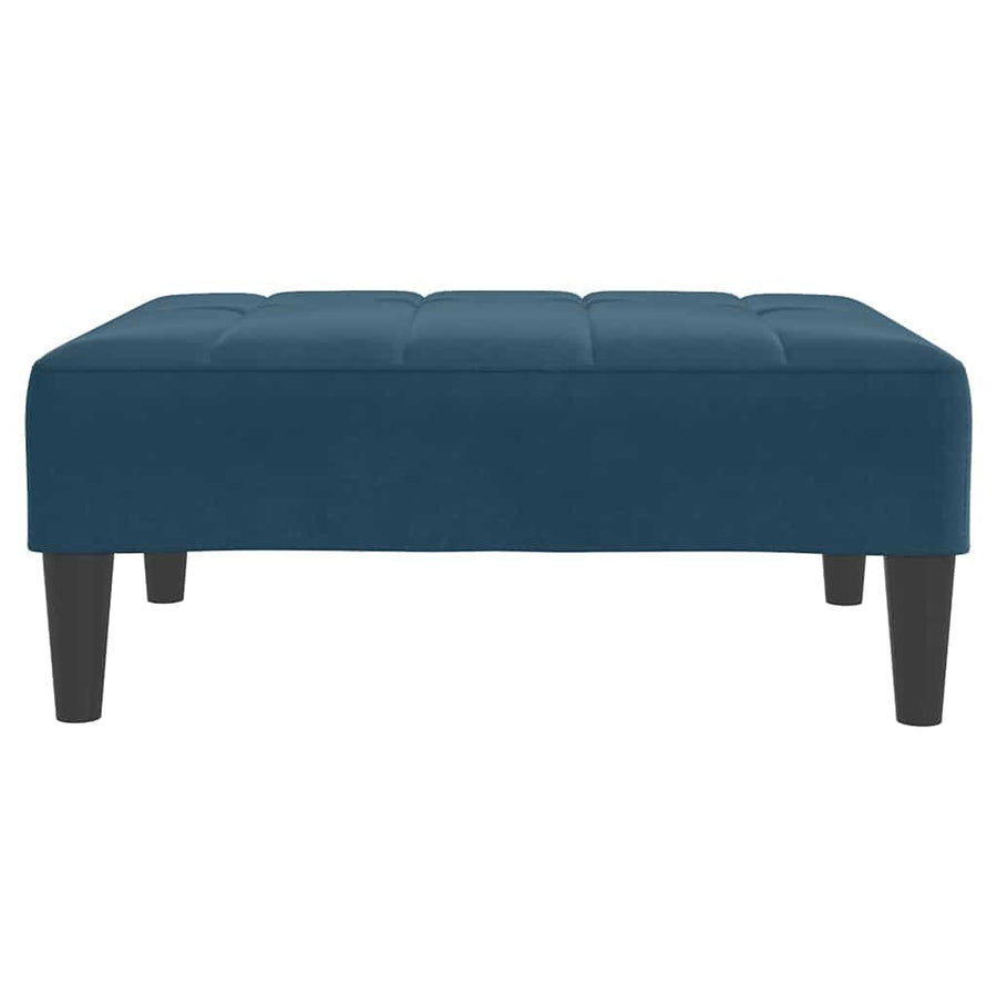 Voetenbank 77x55x31 cm fluweel blauw