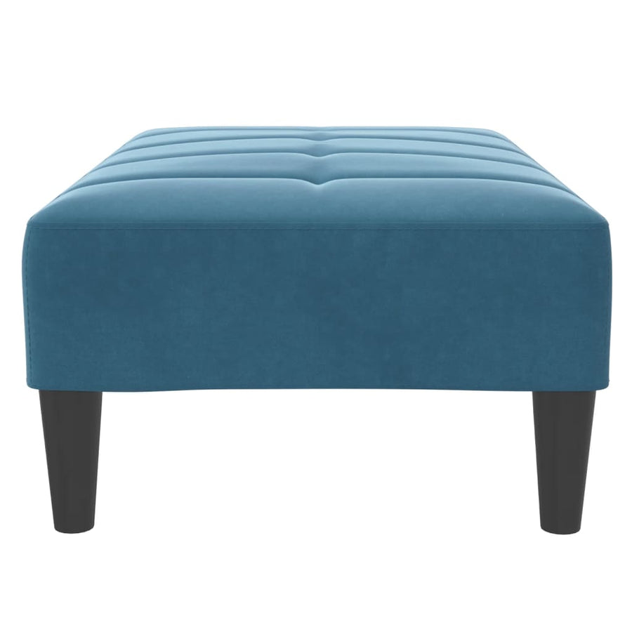Voetenbank 77x55x31 cm fluweel blauw