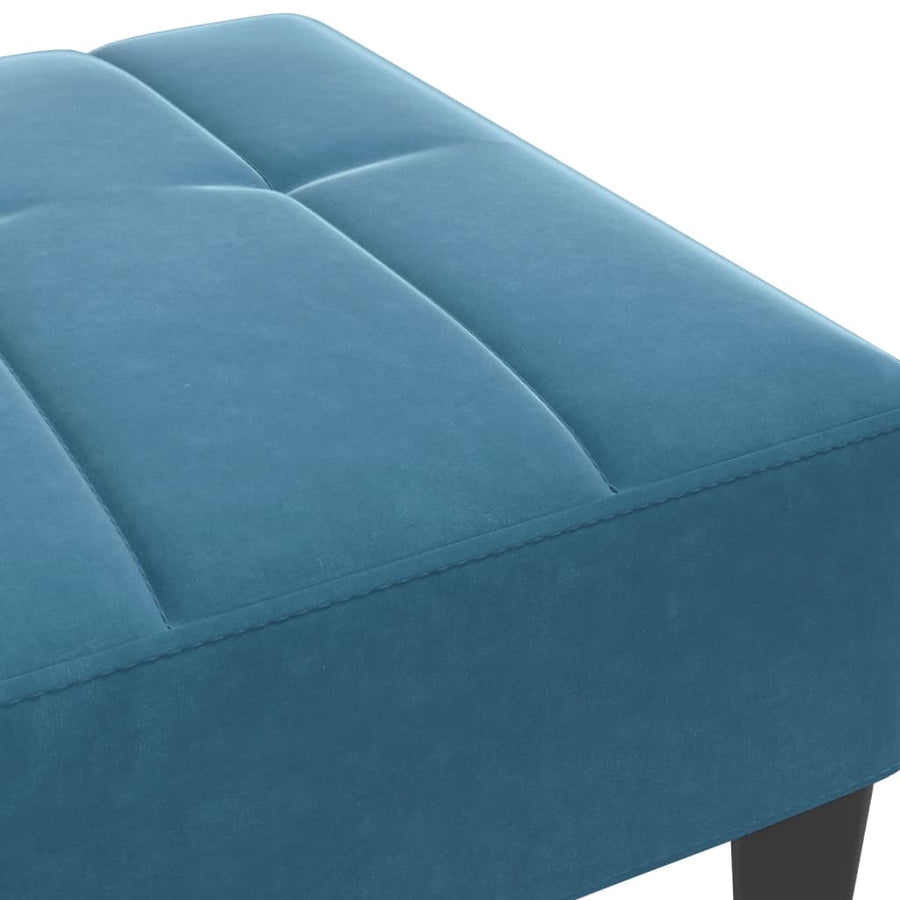 Voetenbank 77x55x31 cm fluweel blauw