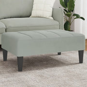 Footstool 77x55x31 cm velvet light grey