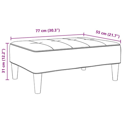 Voetenbank 77X55X31 Cm Fluweel Donkergrijs