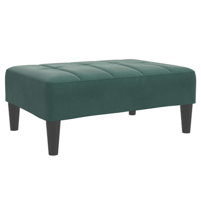 Voetenbank 77X55X31 Cm Fluweel Donkergroen