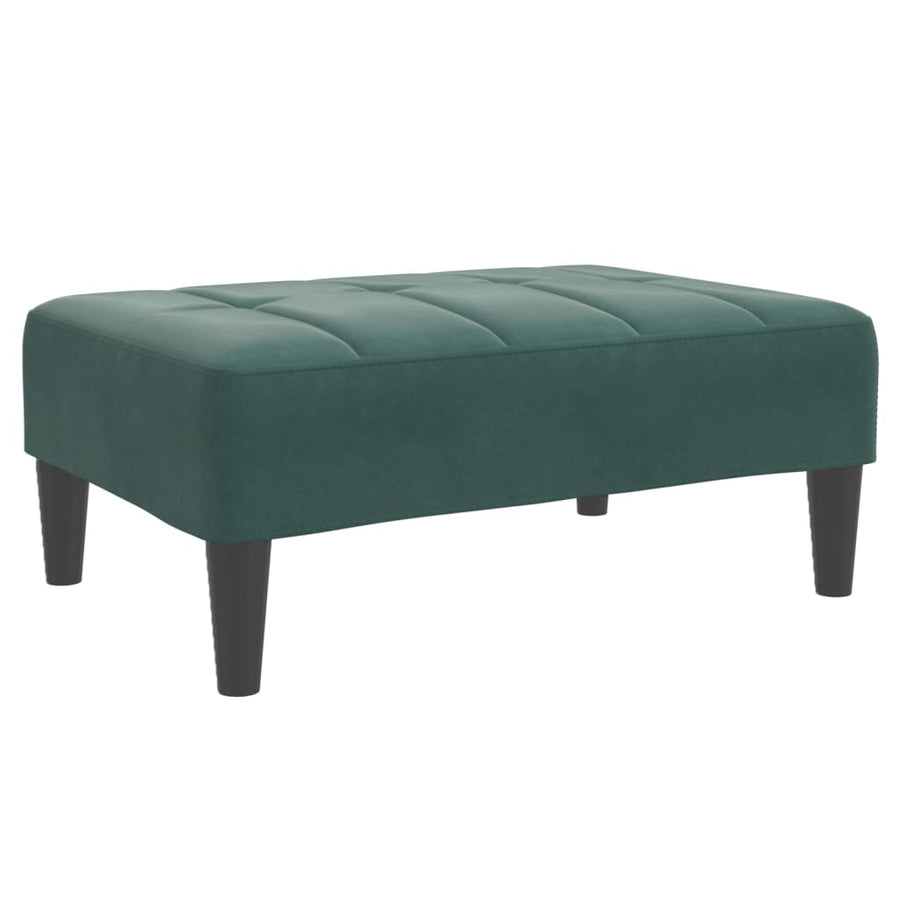 Voetenbank 77X55X31 Cm Fluweel Donkergroen